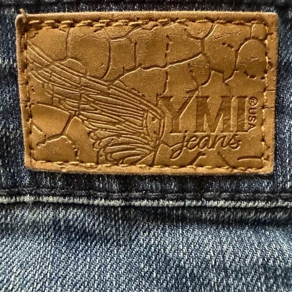 🌙 YMI JEANS Low-Rise Skinny Distressed Denim Size 3 👖 - Picture 5 of 14